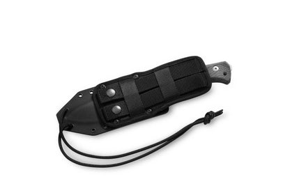 LionSteel T6 3V CVB 5.83" CPM 3V Black Canvas Micarta Fixed Blade Knife with Kydex Sheath