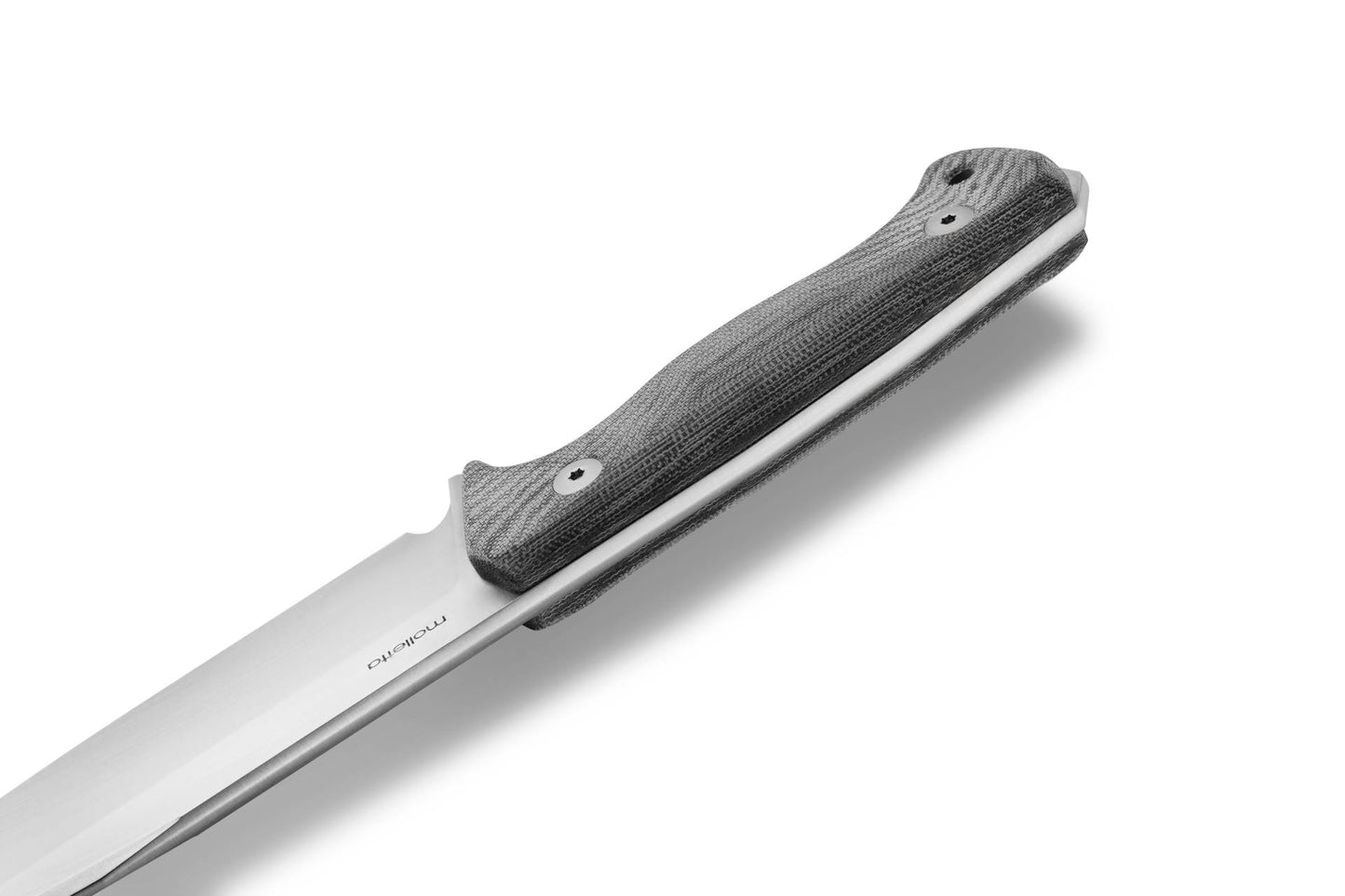 LionSteel T6 3V CVB 5.83" CPM 3V Black Canvas Micarta Fixed Blade Knife with Kydex Sheath
