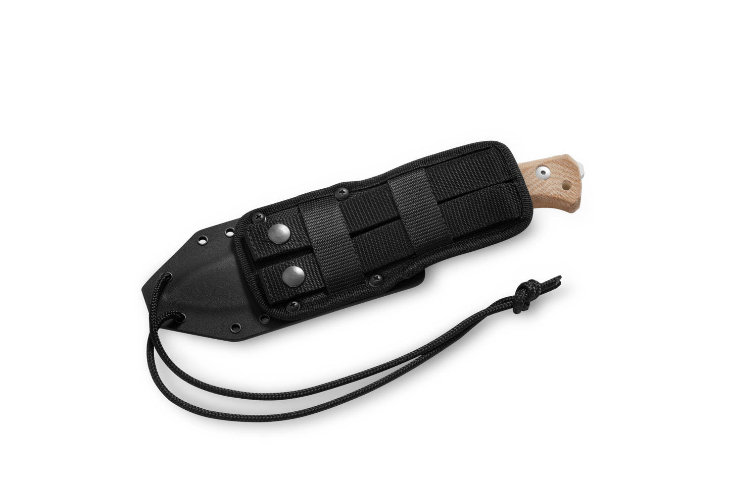 LionSteel T6 3V CVN 5.83" CPM 3V Natural Canvas Micarta Fixed Blade Knife with Kydex Sheath