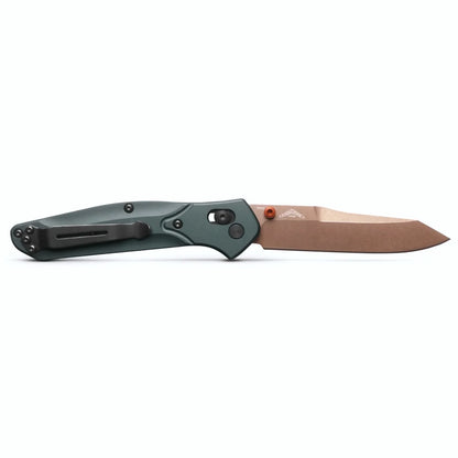 Benchmade 940FE-2601 Osborne 3.4" CPM-S90V Taiga Green Aluminium Folding Knife