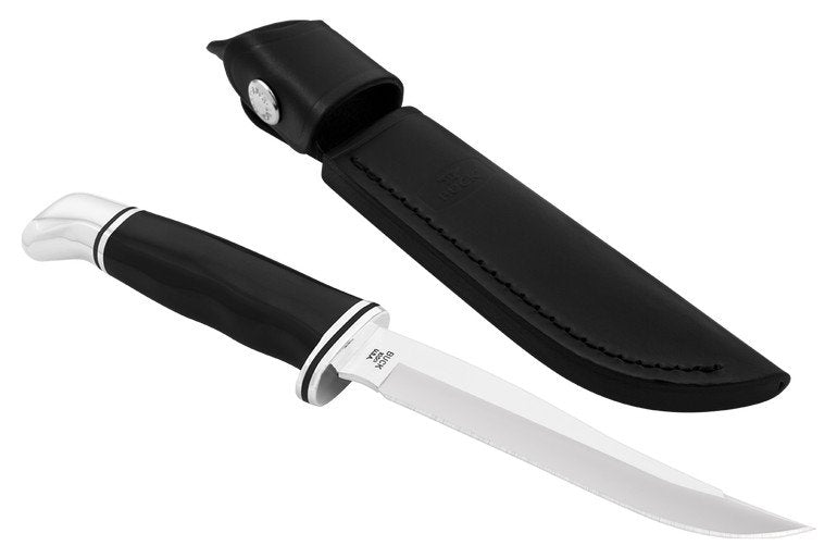 Buck 105 Pathfinder Hunting Knife with Leather Sheath 0105BKS-B