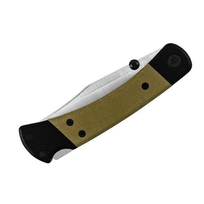 Buck 110 Hunter Sport 3.75" S30V OD Green Canvas Micarta Folding Knife