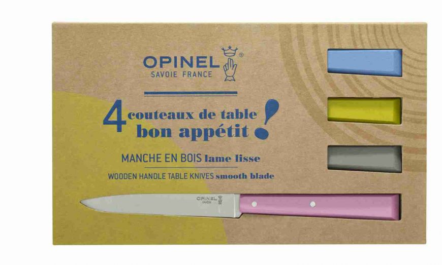 Opinel Set of 4 table knives N°125 Bon Appetit Campagne - Made in France