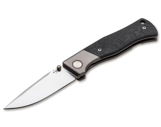 Boker Plus Collection 2021 Rexford Limited 3.46" M390 Marbled Carbon Fiber Titanium Folding Knife 01BO2021