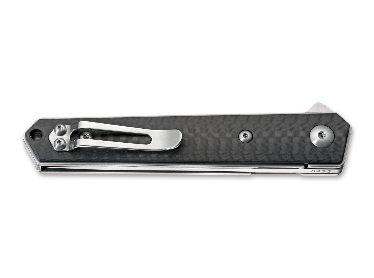 Boker Plus Mini Kwaiken Flipper 3" D2 IKBS Carbon Fiber Folding Knife 01BO256