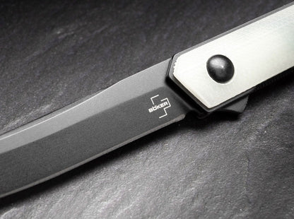 Boker Plus Kwaiken Air 3.54" Black VG-10 IKBS Jade G10 Folding Knife 01BO343