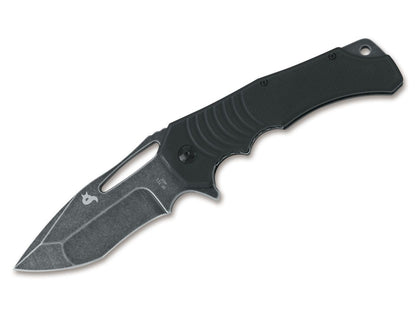 Fox BlackFox Hugin 3.94" 440C Stonewash PVD Black G10 Folding Knife by Mikkel Willumsen