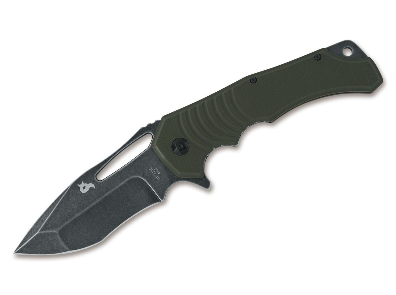 Fox BlackFox Hugin 3.94" 440C Stonewash PVD Green G10 Folding Knife by Mikkel Willumsen