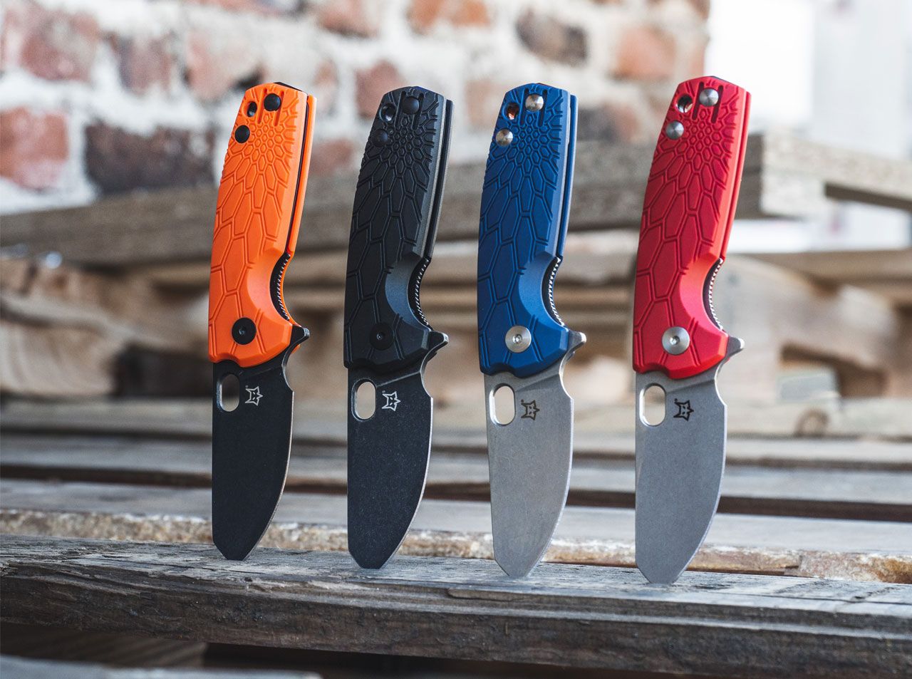Fox Baby Core 2.36" N690Co Stonewash Blue Folding Knife by Jesper Voxnaes FX-608 BL