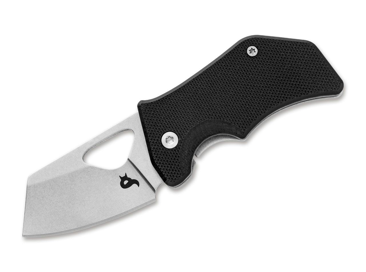 Fox BlackFox Kit 1.97" 440C Stonewashed Black G10 Mini Sheepsfoot Folding Knife
