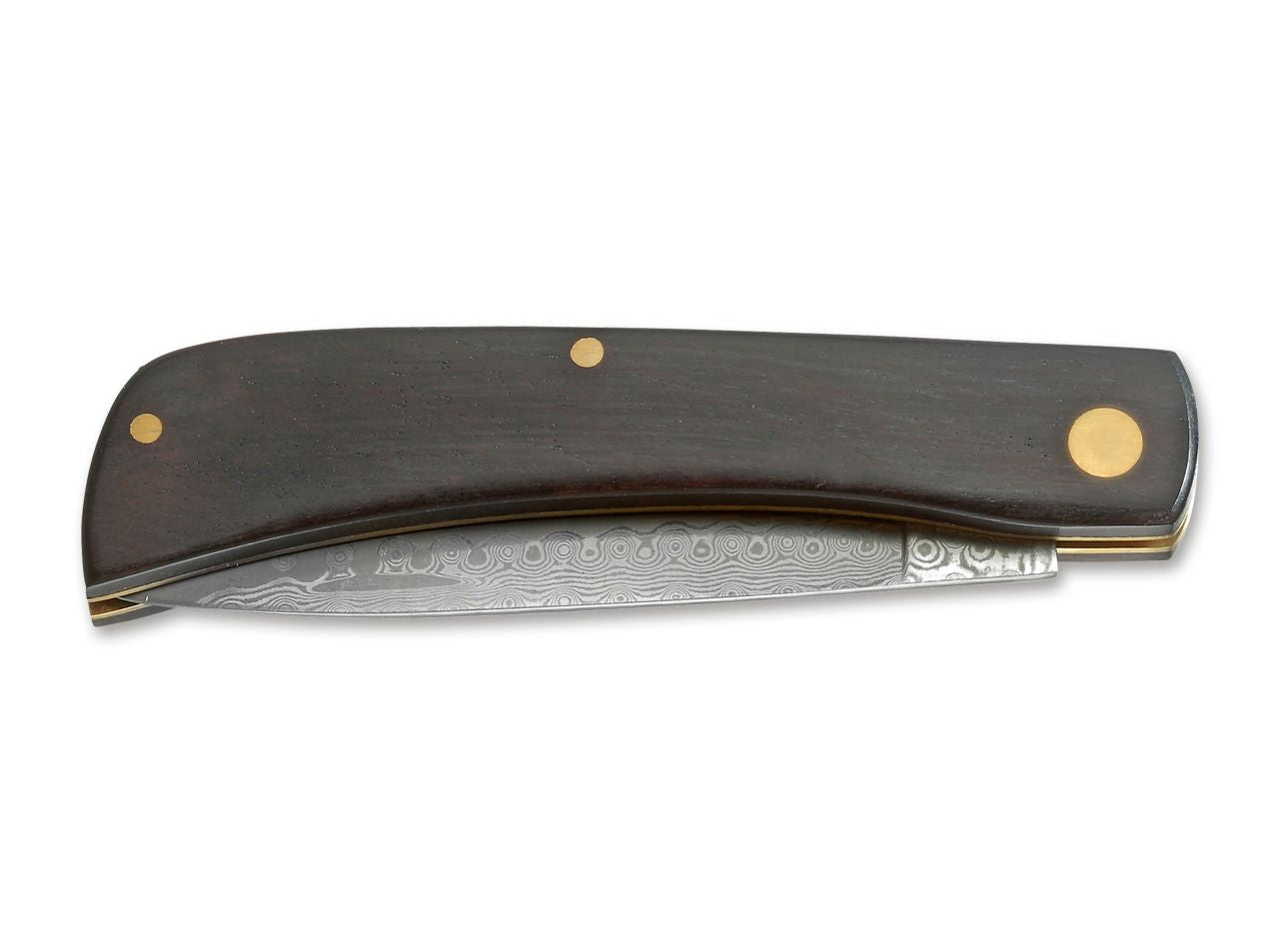 Boker Magnum Damascus Rangebuster 2.64" Slipjoint Folding Knife with Ebony Handle 01RY140DAM
