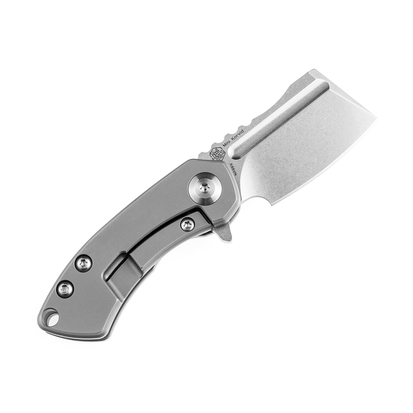 Kansept Mini Korvid 1.5" CPM S35VN Spectrum Titanium Folding Cleaver Knife by Koch Tools K3030A5