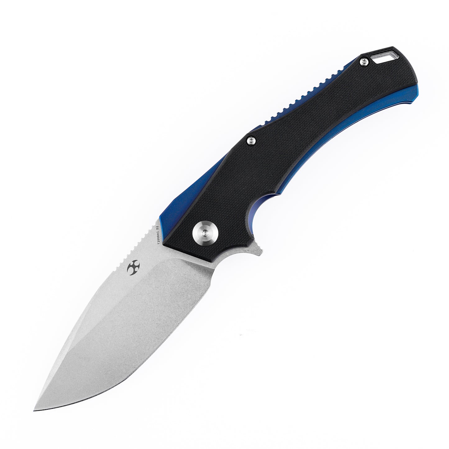 Kansept Mini Hellx 3.25" Stonewashed D2 Black G10 Folding Knife by Mikkel Willumsen T2008A1