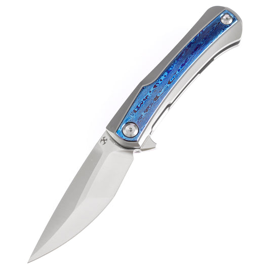 Kansept Kratos 3.79" CPM S35VN Timascus Titanium Folding Knife by Ostap Hel K1024A3