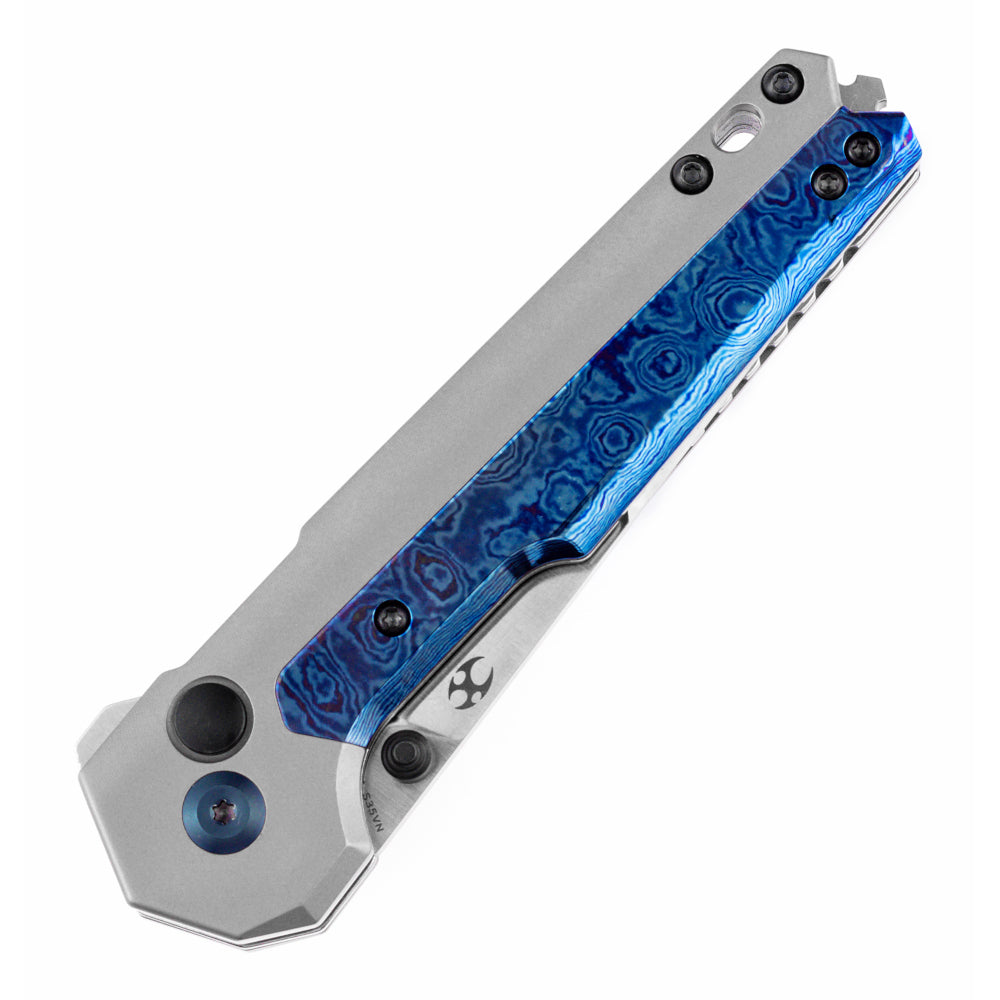 Kansept EDC Tac Limited 3.1" CPM S35VN Timascus Titanium Folding Knife by Mikkel Willumsen K2009A8
