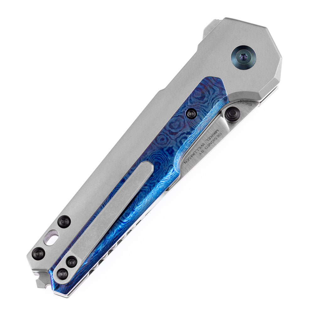 Kansept EDC Tac Limited 3.1" CPM S35VN Timascus Titanium Folding Knife by Mikkel Willumsen K2009A8
