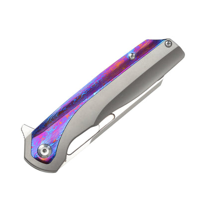 Kansept Shard 3.5" CPM S35VN Timascus Titanium Folding Knife by Kim Ning K1006A4