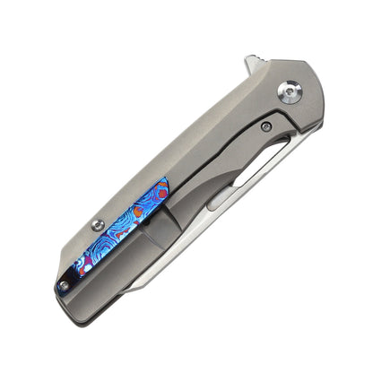 Kansept Shard 3.5" CPM S35VN Timascus Titanium Folding Knife by Kim Ning K1006A4