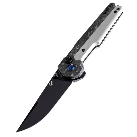 Kansept EDC Tac Limited 3.1" CPM S35VN Black Carbon Fiber Titanium Folding Knife by Mikkel Willumsen K2009A1