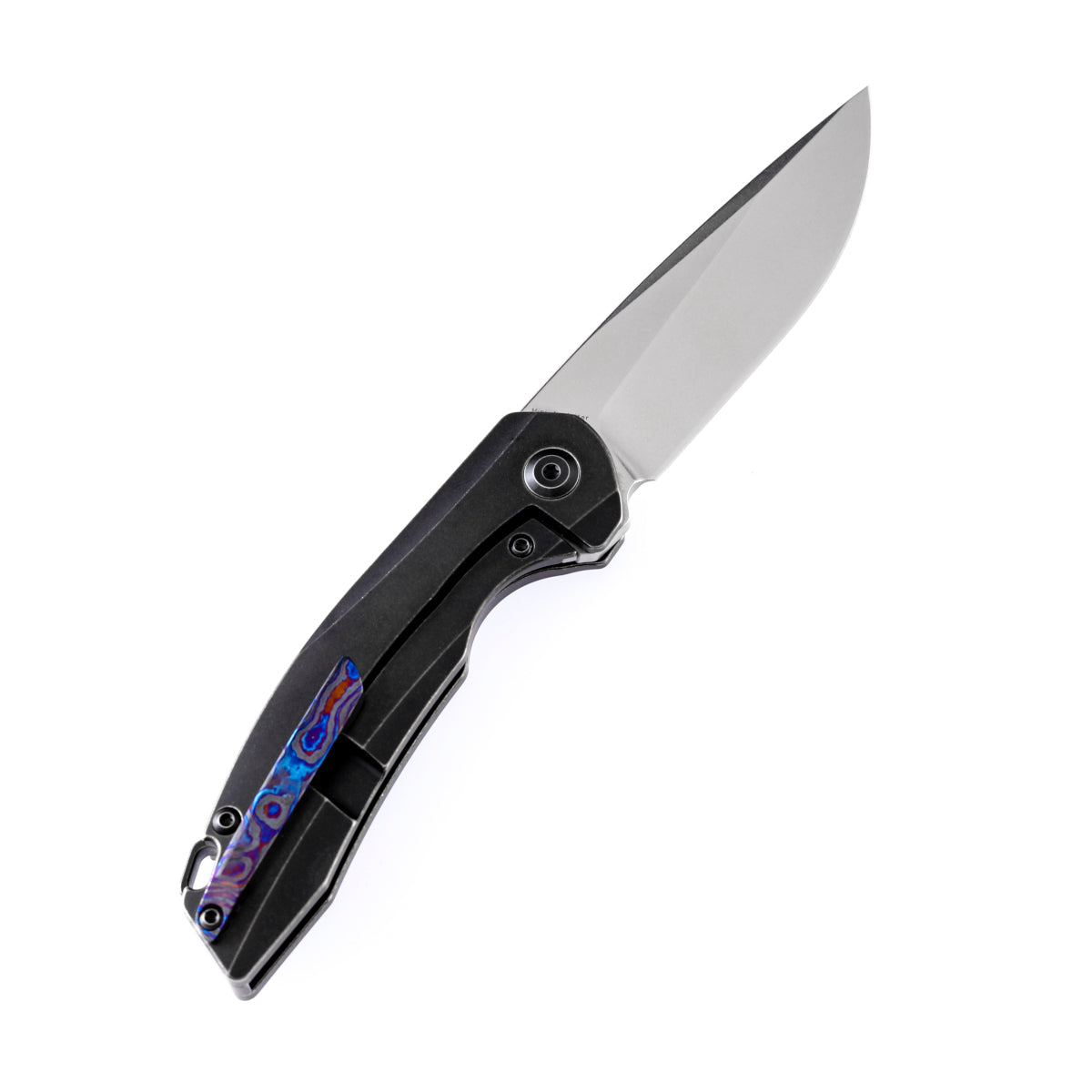 Kansept Mini Accipter 2.9" CPM S35VN Timascus Black Stonewashed Titanium Folding Knife  by Kim Ning K2007A6