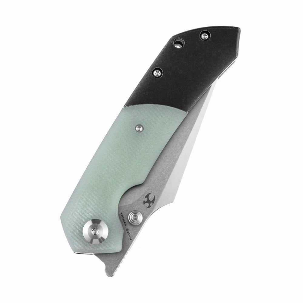 Kansept Fenrir 3.5" CPM-S35VN Jade G10 Titanium Folding Knife by Greg Schob K1034A5