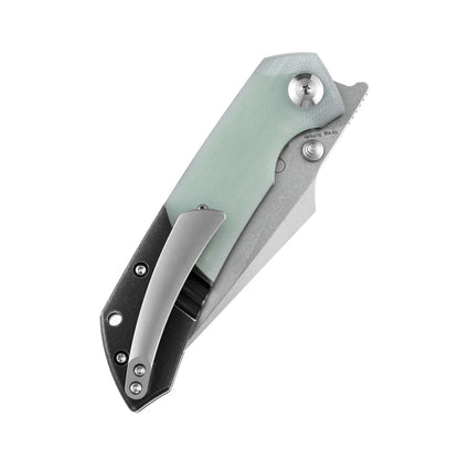Kansept Fenrir 3.5" CPM-S35VN Jade G10 Titanium Folding Knife by Greg Schob K1034A5