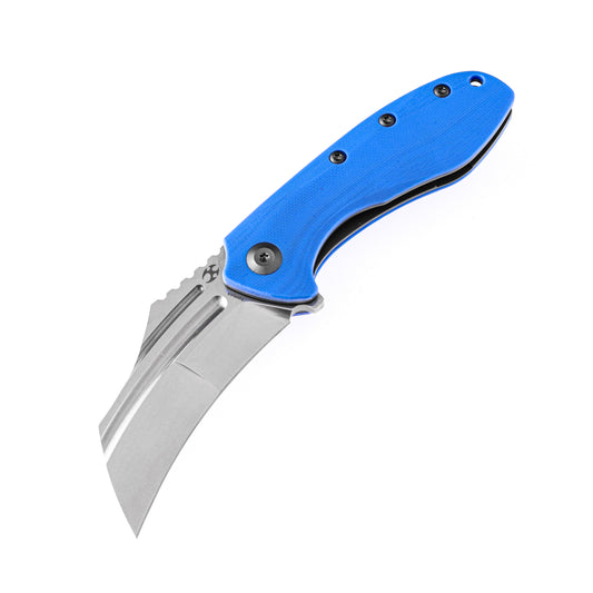 Kansept KTC3 3" Stonewashed 154CM Blue G10 Folding Knife by Koch Tools T1031A3