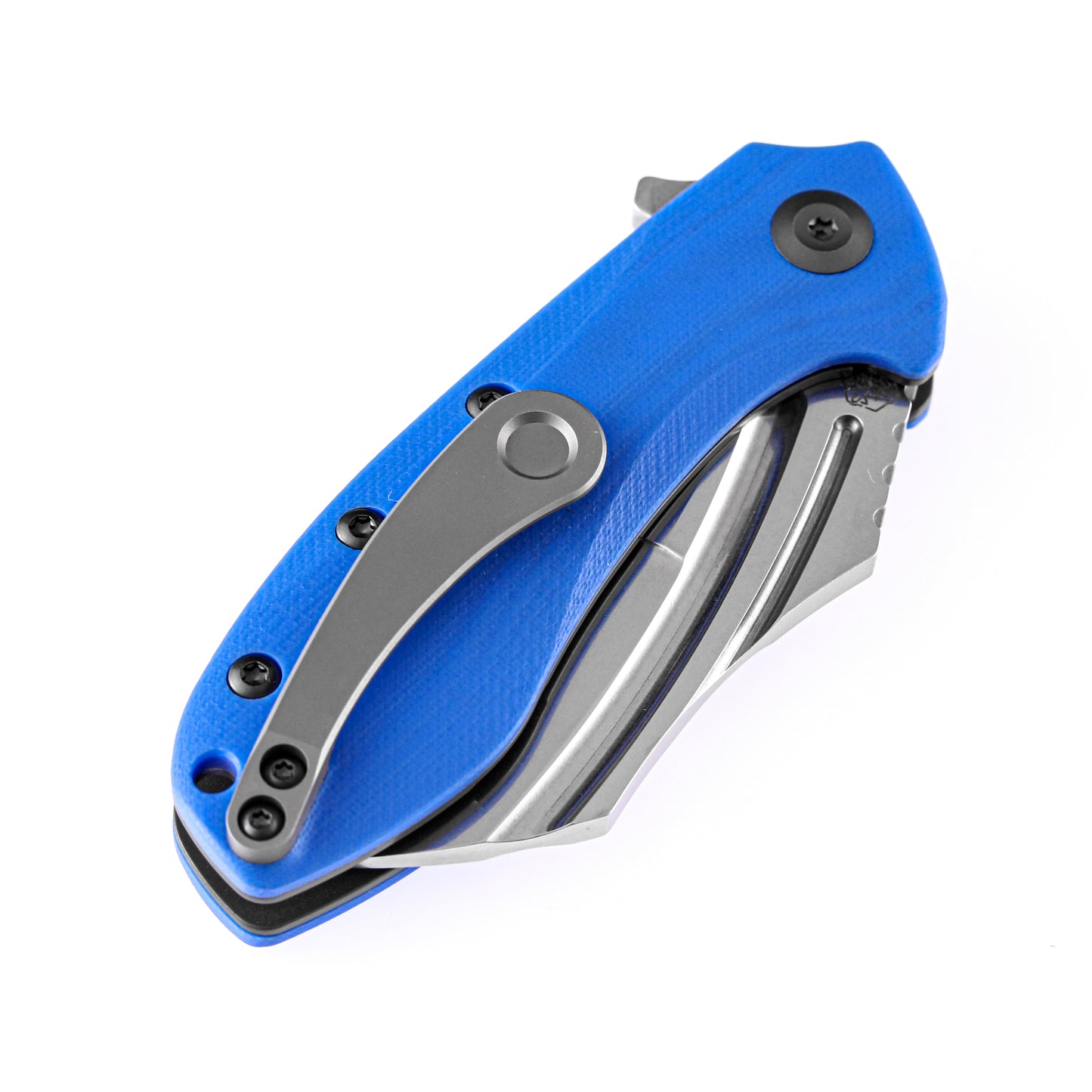 Kansept KTC3 3" Stonewashed 154CM Blue G10 Folding Knife by Koch Tools T1031A3