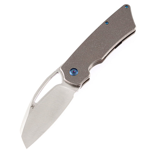 Kansept Goblin XL 3.5" CPM S35VN Bronze Titanium Wharncliffe Folding Knife by Marshall Noble K1016A3