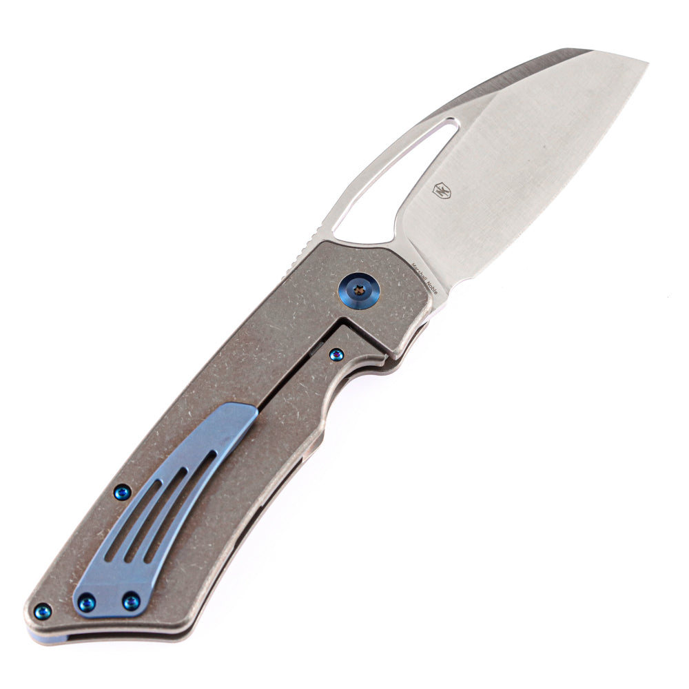 Kansept Goblin XL 3.5" CPM S35VN Bronze Titanium Wharncliffe Folding Knife by Marshall Noble K1016A3