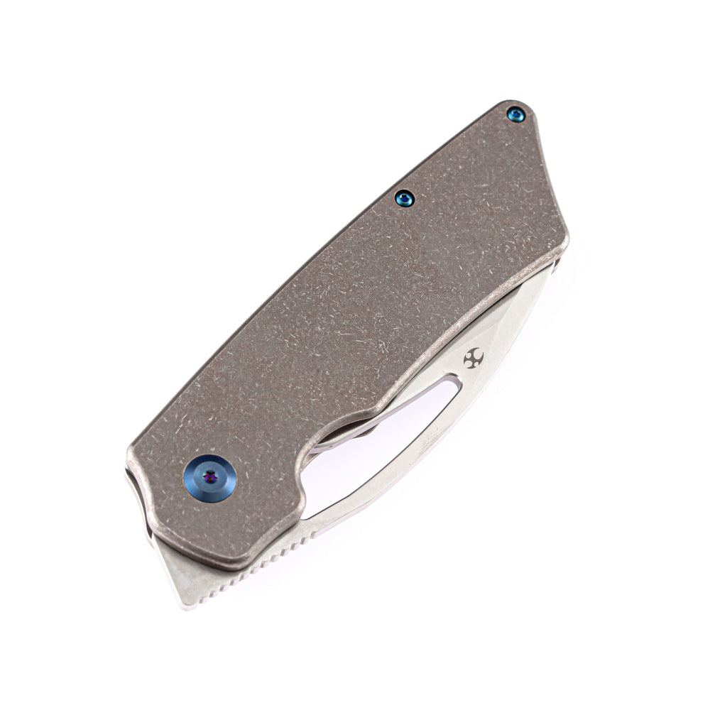 Kansept Goblin XL 3.5" CPM S35VN Bronze Titanium Wharncliffe Folding Knife by Marshall Noble K1016A3