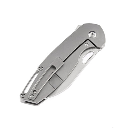 Kansept Model 6 3.1" M390 Titanium Wharncliffe Folding Knife by Nick Swan K1022A1