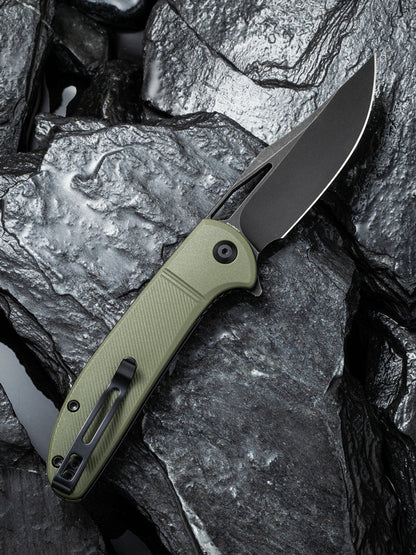 Civivi Ortis 3.25" 9Cr18MoV Black Stonewashed OD Green FRN Folding Knife C2013C