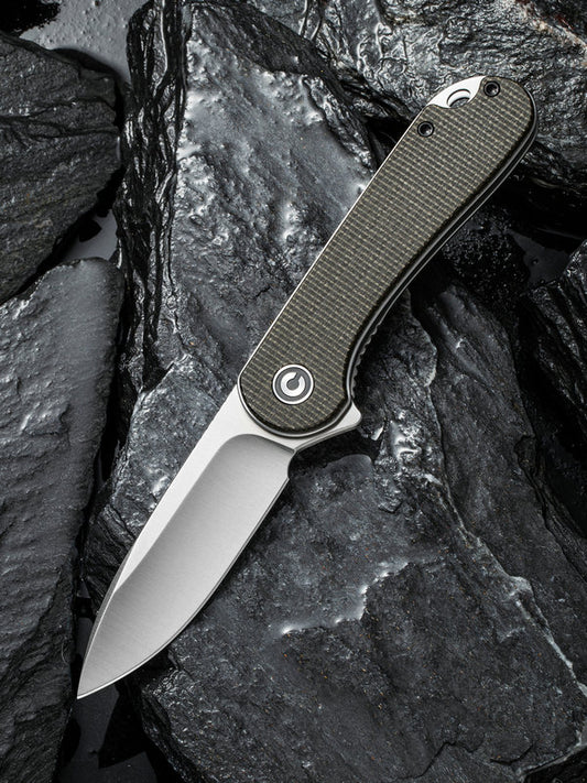 Civivi Elementum 2.96" D2 Dark Green Micarta Folding Knife C907T