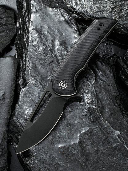 Civivi Ferrum Forge Odium 2.65" D2 Black Stonewashed Black G10 Folding Knife C2010E