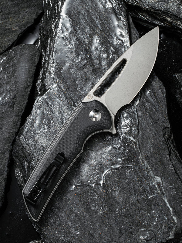 Civivi Ferrum Forge Odium 2.65" D2 Stonewashed Black G10 Folding Knife C2010D