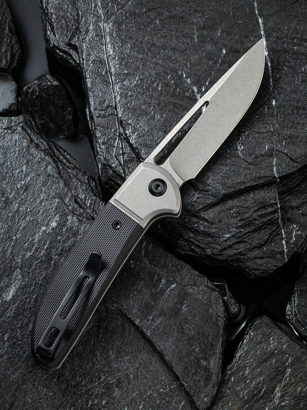 Civivi Trailblazer 2.97" Sandvik 14C28N Stonewashed Black G-10 Slip Joint Folding Knife C2018C