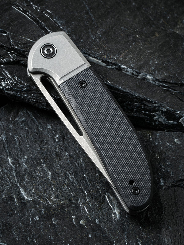Civivi Trailblazer 2.97" Sandvik 14C28N Stonewashed Black G-10 Slip Joint Folding Knife C2018C