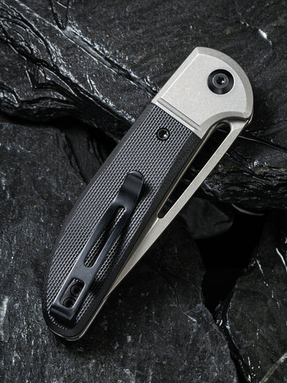 Civivi Trailblazer 2.97" Sandvik 14C28N Stonewashed Black G-10 Slip Joint Folding Knife C2018C
