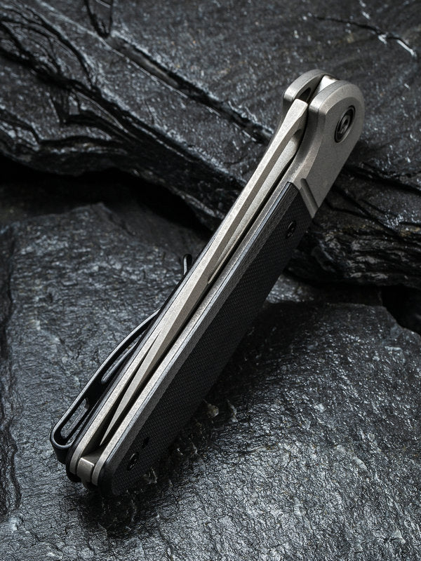 Civivi Trailblazer 2.97" Sandvik 14C28N Stonewashed Black G-10 Slip Joint Folding Knife C2018C