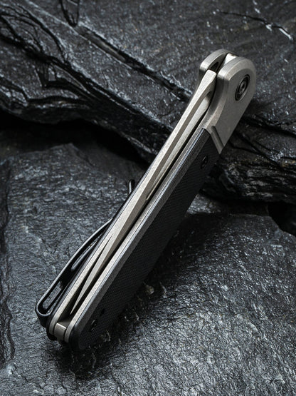 Civivi Trailblazer 2.97" Sandvik 14C28N Stonewashed Black G-10 Slip Joint Folding Knife C2018C