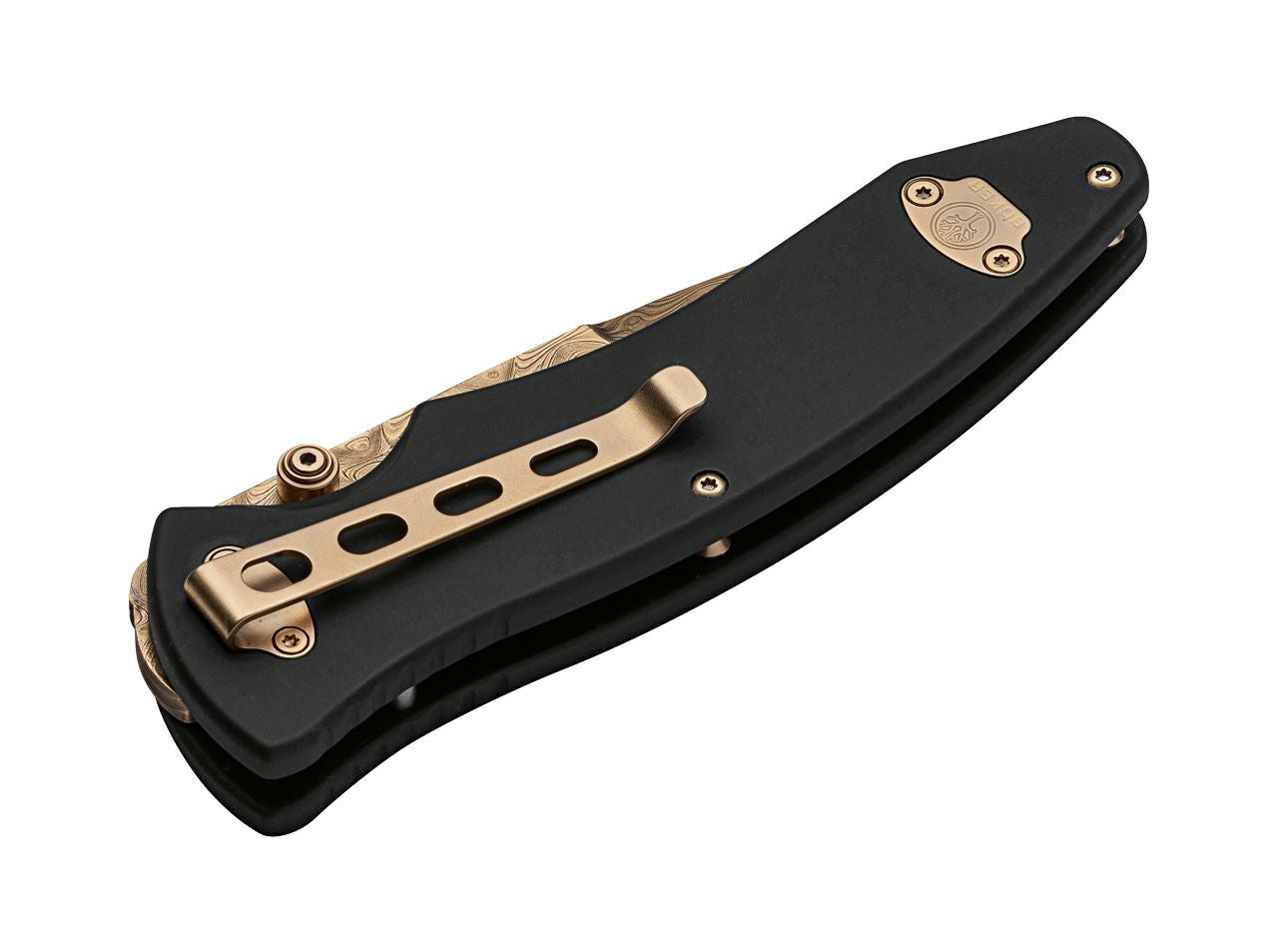 Boker Solingen Tirpitz 3.9" Gold Damascus Folding Knife 110194DAM