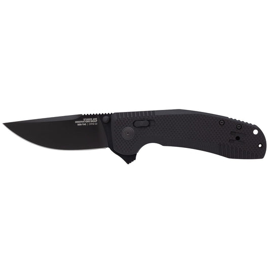 SOG SOG-TAC XR Blackout 3.39" D2 G10 Folding Knife