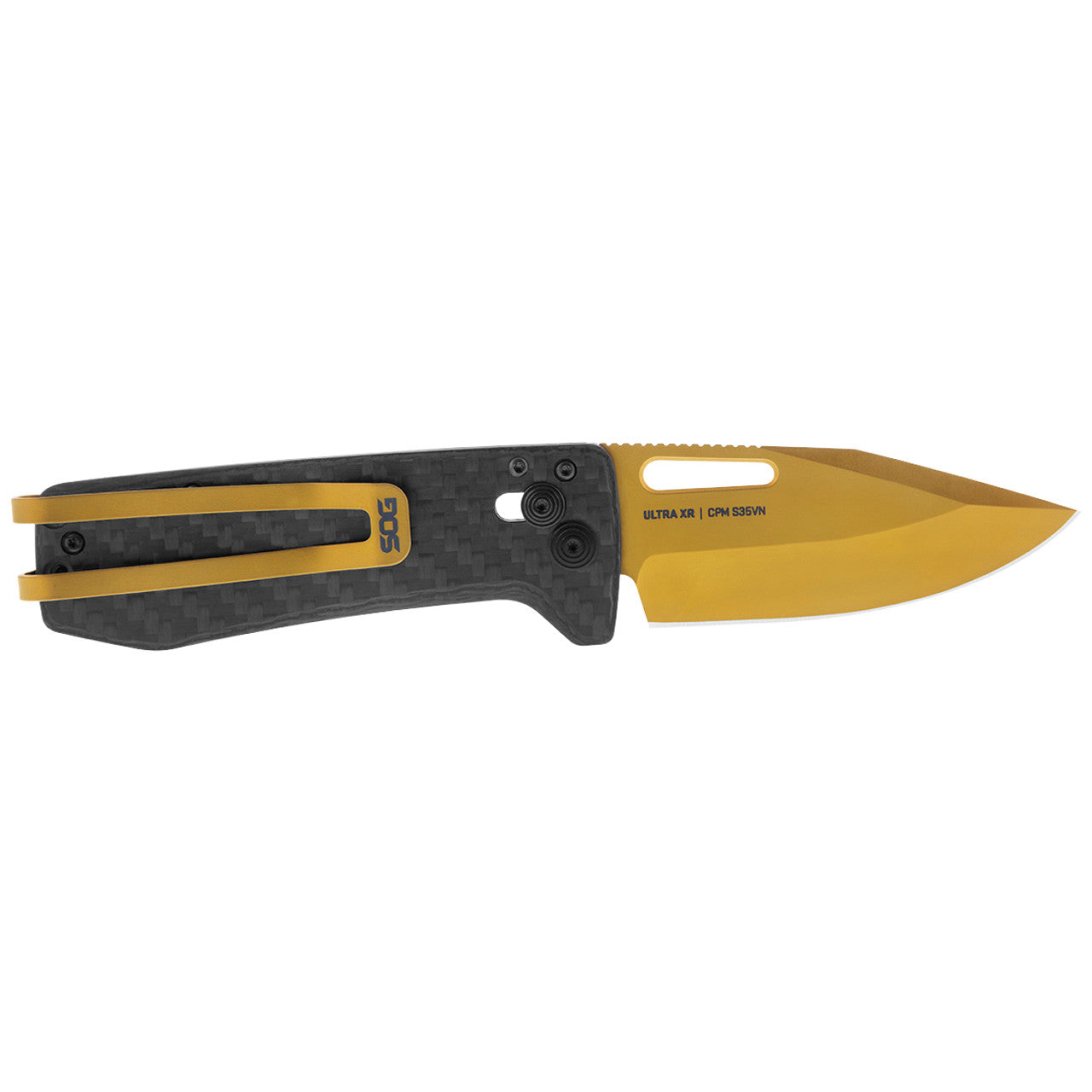 SOG Ultra XR 2.8" CPM S35VN Carbon & Gold Folding Knife
