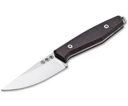 Boker Solingen AK1 Bison 2.99" RWL34 Fixed Blade Knife with Micarta Handles - Made in Germany 122502