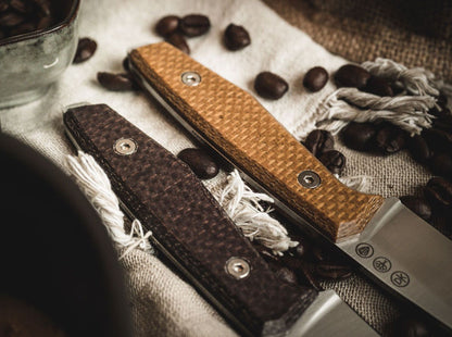 Boker Solingen AK1 Bison 2.99" RWL34 Fixed Blade Knife with Micarta Handles - Made in Germany 122502