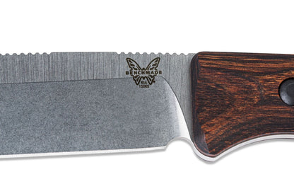 Benchmade 15002 Saddle Mountain Skinner 4.20" CPM-S30V Fixed Blade Knife with Leather Sheath