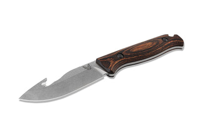 Benchmade 15004 Saddle Mountain Skinner Guthook 4.20" CPM-S30V Fixed Blade Knife with Leather Sheath
