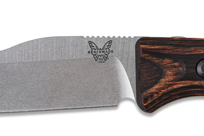 Benchmade 15004 Saddle Mountain Skinner Guthook 4.20" CPM-S30V Fixed Blade Knife with Leather Sheath