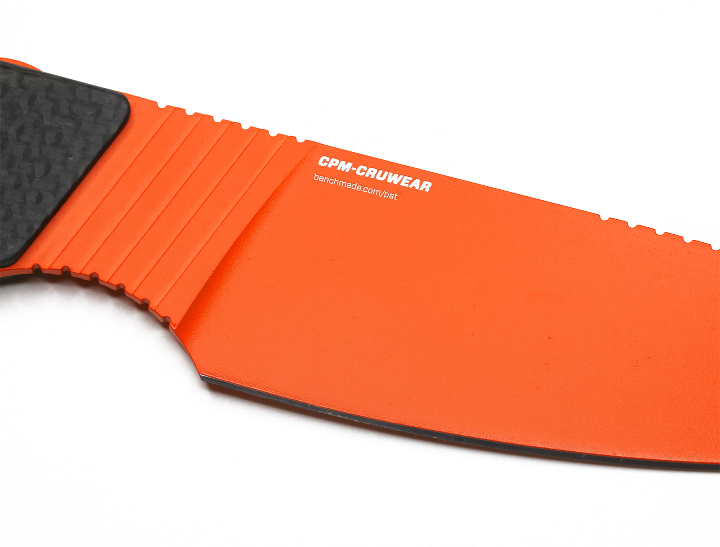 Benchmade 15600OR Raghorn 4" CPM-CruWear Orange Cerakote Fixed Blade Knife with Carbon Fiber Handle and Boltaron Sheath